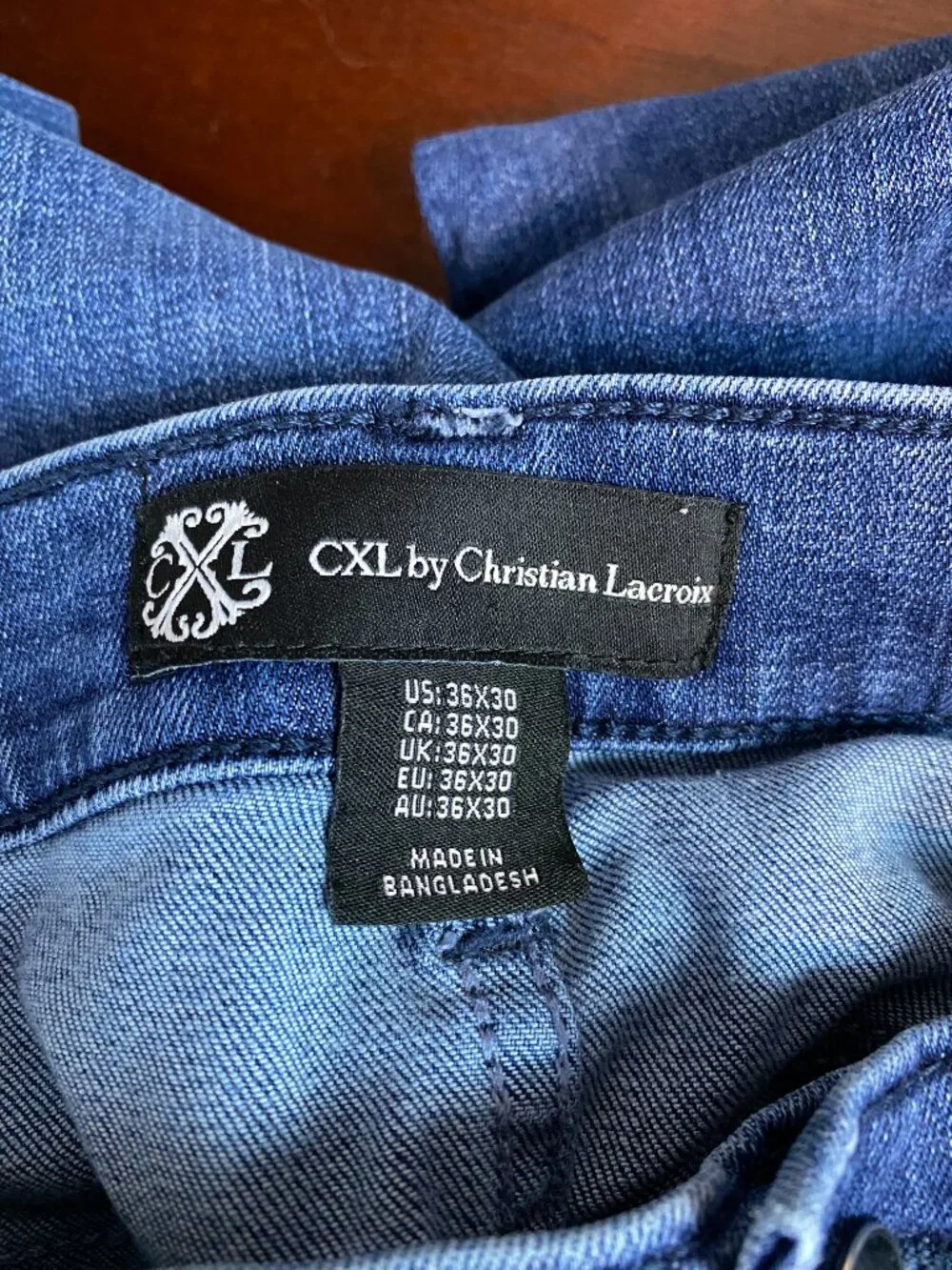 CXL by Christian Lacroix Men’s Straight Leg Stretch Jeans 36x30 Medium Wash